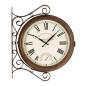 Preview: Bahnhofsuhr Wanduhr Greenwich Station 38 cm - Vintage-Wanduhr mit Thermometer